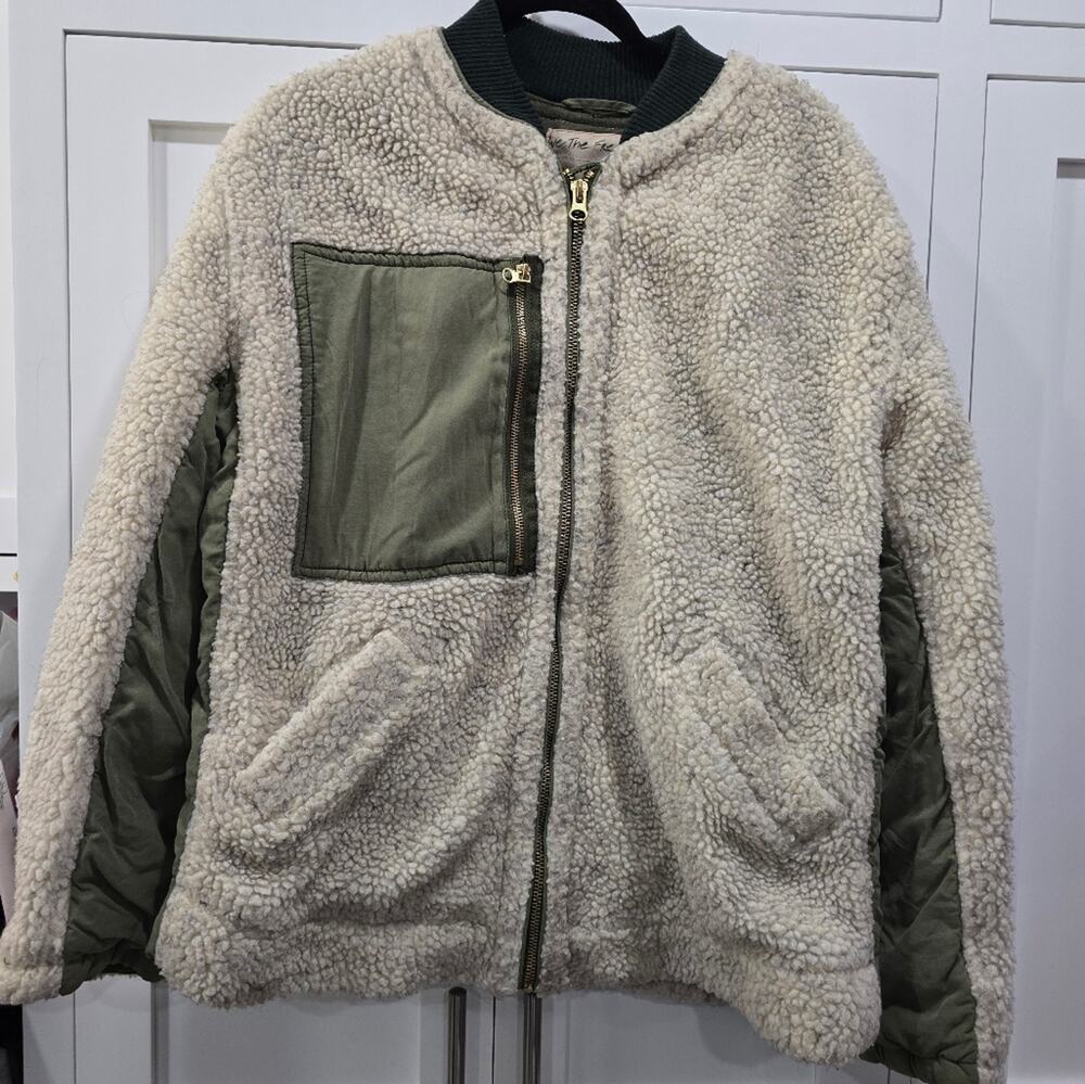 🧥We The Free People Rivington Sherpa Jacket - Olive Green - Size Large